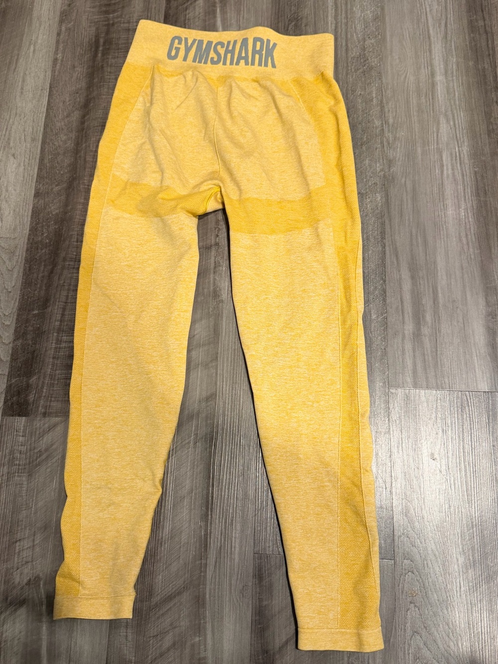 Gymshark Flex High Waisted Leggings Yellow Marl Size XL - Picture 2 of 5